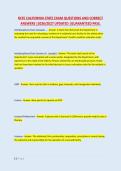 RCFE CALIFORNIA STATE EXAM QUESTIONS AND CORRECT &NewLine;ANSWERS &vert;2026&sol;2027 UPDATED &vert;GUARANTEED PASS&period; 