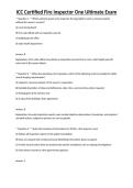 ICC Certified Fire inspector One Ultimate Exam