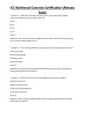 ICC Reinforced Concrete Certification Ultimate Exam