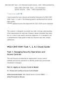 WGU C845 VUN1 Task 1&comma; 2 & 3 Information Systems Security - C845 &vert; 100&percnt; Guaranteed Pass