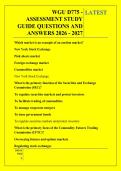 WGU D775 - &NewLine;ASSESSMENT STUDY &NewLine;GUIDE QUESTIONS AND &NewLine;ANSWERS 2026 - 2027