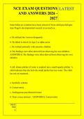 NCE EXAM QUESTIONS &NewLine;AND ANSWERS 2026 - &NewLine;2027