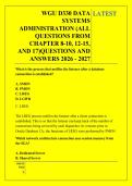 WGU D330 DATA &NewLine;SYSTEMS &NewLine;ADMINISTRATION &lpar;ALL &NewLine;QUESTIONS FROM &NewLine;CHAPTER 8-10&comma; 12-15&comma; &NewLine;AND 17&rpar;QUESTIONS AND &NewLine;ANSWERS 2026 - 2027