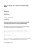 QMET 251 Final Exam &ndash; Study Guide&comma; Practice Questions & Exam Review