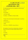 CAADC EXAM &NewLine;QUESTIONS AND &NewLine;ANSWERS 2026 - 2027