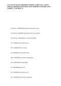 CNA STATE EXAM CERTIFIED NURSING ASSISTANT LATEST UPDATE &lpar;2026&sol;2027&rpar; QUESTIONS AND VERIFIED ANSWERS &vert; 100&percnt; CORRECT &vert; GRADED A&plus;&NewLine;