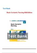 Basic Geriatric Nursing Exam Question Bank All Chapters Review &vert;9780323826853 &lpar;Test Bank For Basic Geriatric Nursing&comma; 8th - All Chapters - 9780323826853&rpar;&NewLine;