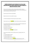 NURSING INFORMATICS AND TECHNOLOGY ATI &vert;ACTUAL EXAM QUESTIONS AND WELL DETAILED VERIFIED SOLUTIONS&vert; GRADED A&plus;&vert; BRAND NEW 2026&sol;2027 UPDATE