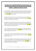 ATI NURSES TOUCH NURSING INFORMATICS AND TECHNOLOGY &vert;ACTUAL EXAM QUESTIONS AND WELL DETAILED VERIFIED SOLUTIONS&vert; GRADED A&plus;&vert; BRAND NEW 2026&sol;2027 UPDATE