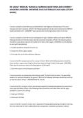 RN ADULT MEDICAL SURGICAL NURSING QUESTIONS AND CORRECT ANSWERS &lpar;VERIFIED ANSWERS&rpar; PLUS RATIONALES 2026 Q&A &vert;STUDY GUIDE&vert;
