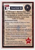 All NU 150 Exams 1&ndash;3 & Final Exam &ndash; Pharmacology &vert; Complete Package Bundle