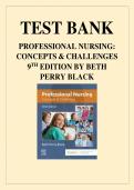 TEST BANK &NewLine;PROFESSIONAL NURSING&colon; &NewLine;CONCEPTS & CHALLENGES &NewLine;9TH EDITION BY BET
