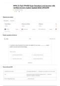 NFPA 24 Test &lpar;TFM10&rpar; Exam Questions and answers with verified Answers &lpar;Latest Update 2026&rpar; UPDATE&excl;&excl;