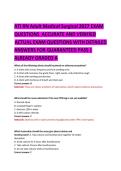 ATI RN Adult Medical Surgical Exam Questions and Answers &vert; Complete Nursing Study Guide with Rationales
