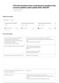 PCHA test questions Exam comprehensive questions fully solved & updated &lpar;Latest Update 2026&rpar; UPDATE&excl;&excl;