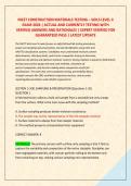 NICET CONSTRUCTION MATERIALS TESTING &ndash; SOILS LEVEL II &NewLine;EXAM 2026 &vert; ACTUAL AND CURRENTLY TESTING WITH &NewLine;VERIFIED ANSWERS AND RATIONALES &vert; EXPERT VERIFIED FOR &NewLine;GUARANTEED PASS &vert; LATEST UPDATE
