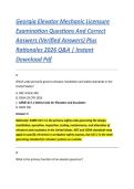Georgia Elevator Mechanic Licensure &NewLine;Examination Questions And Correct &NewLine;Answers &lpar;Verified Answers&rpar; Plus &NewLine;Rationales 2026 Q&A &vert; Instant &NewLine;Download Pdf 