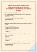 AHFI EXAM CRUSH COURSE &ndash; COMPLETE CERTIFICATION &NewLine;STUDY & PRACTICE GUIDE 2026 &vert; ACTUAL AND CURRENTLY &NewLine;TESTING QUESTIONS WITH VERIFIED ANSWERS AND &NewLine;RATIONALES &vert; EXPERT VERIFIED FOR GUARANTEED PASS &vert; &NewLine;LATEST UPDATE  