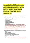 Georgia Residential Basic Contractor &NewLine;Examination Questions And Correct &NewLine;Answers &lpar;Verified Answers&rpar; Plus &NewLine;Rationales 2026 Q&A &vert; Instant &NewLine;Download Pdf 