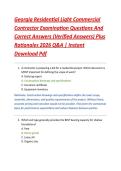 Georgia Residential Light Commercial &NewLine;Contractor Examination Questions And &NewLine;Correct Answers &lpar;Verified Answers&rpar; Plus &NewLine;Rationales 2026 Q&A &vert; Instant &NewLine;Download Pdf 