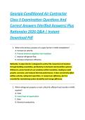 Georgia Conditioned Air Contractor &NewLine;Class Ii Examination Questions And &NewLine;Correct Answers &lpar;Verified Answers&rpar; Plus &NewLine;Rationales 2026 Q&A &vert; Instant &NewLine;Download Pdf 