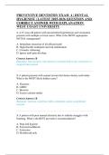 PREVENTIVEDENTISTRYEXAM 4&vert;DENTAL&NewLine;HYGIENIST&vert; LATEST2025-2026 QUESTION AND&NewLine;CORRECTANSWERWITHEXPLANATION