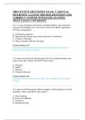 PREVENTIVEDENTISTRYEXAM 5&vert;DENTAL&NewLine;HYGIENIST&vert; LATEST2025-2026 QUESTION AND&NewLine;CORRECTANSWERWITHEXPLANATION