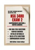 NSG 3480 Exam  1 & 2 &vert; Questions & Verified Answers &vert; 2026 Edition &vert; Galen College