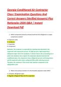 Georgia Conditioned Air Contractor &NewLine;Class I Examination Questions And &NewLine;Correct Answers &lpar;Verified Answers&rpar; Plus &NewLine;Rationales 2026 Q&A &vert; Instant &NewLine;Download Pdf 