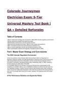 2026&sol;2027 Colorado Journeyman Electrician Exam &vert; S-Tier Mastery Test Bank & QA &lpar;44&plus; Questions &plus; Detailed Rationales&rpar;