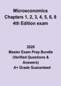 Microeconomics Chapters 1&comma; 2&comma; 3&comma; 4&comma; 5&comma; 6 & 8 &lpar;4th Edition&rpar; Exam&colon; Complete Study Guide & Practice Questions PDF