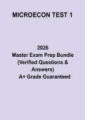 Microeconomics Test 1&colon; Complete Study Guide&comma; Review Notes & Practice Questions PDF