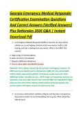 Georgia Emergency Medical Responder &NewLine;Certification Examination Questions &NewLine;And Correct Answers &lpar;Verified Answers&rpar; &NewLine;Plus Rationales 2026 Q&A &vert; Instant &NewLine;Download Pdf 