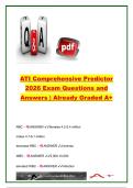 ATI Comprehensive Predictor 2026 &vert; 1&comma;000&plus; Exam Questions & Verified Answers &vert; Medical-Surgical&comma; Pharmacology&comma; Pediatrics&comma; Maternal-Newborn&comma; Mental Health & NCLEX Review