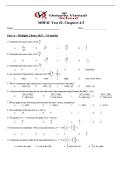 MHF4U Unit 2  test&vert; with complete solution&vert; Updated RATED A&plus; &vert; NEW &vert; St&period; John's University
