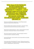 WGU D351 Functions of Human Resource Management &ndash; Objective Assessment Study Guide and Practice Review