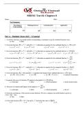 MHF4U Unit test 4&vert; with complete solution&vert; Updated RATED A&plus; &vert; NEW &vert; St&period; John's University
