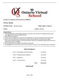 MHF4U Final Exam&vert; with complete solution&vert; Updated RATED A&plus; &vert; NEW &vert; St&period; John's University