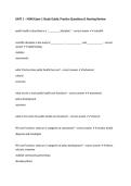 UNIT 1 &ndash; N340 Exam 1 Study Guide&comma; Practice Questions & Nursing Review
