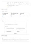Certification Class 3 HLT TN EXAM Questions and Answers &lpar;Verified Answers&rpar; Study Guide &lpar;latest version verified for accuracy&rpar; &vert; Latest&excl;&excl;