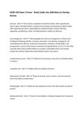 NURS 340 Exam 2 Terms &ndash; Study Guide&comma; Key Definitions & Nursing Review