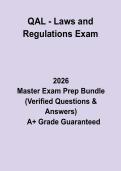 QAL &ndash; Laws and Regulations Exam&colon; Complete Study Guide&comma; Review Notes & Practice Questions PDF