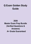 Q Exam Golden Study Guide&colon; Complete Review Notes&comma; Practice Questions & Exam Prep PDF