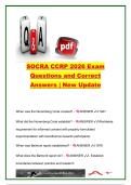 SOCRA CCRP Certification Exam 2026 &vert; 300&plus; Practice Questions & Verified Answers &vert; Clinical Research&comma; ICH-GCP&comma; FDA Regulations&comma; IRB&comma; Informed Consent & Research Ethics &vert; Society of Clinical Research Associates &lpar;SOCRA&rpar;