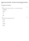 N340 Community Nursing Skills &ndash; Study Guide&comma; Practice Questions & Nursing Review