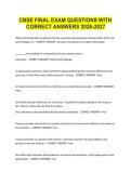 CBSE FINAL EXAM QUESTIONS WITH CORRECT ANSWERS 2026-2027