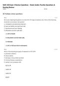 NUR 340 Exam 3 Review Questions &ndash; Study Guide&comma; Practice Questions & Nursing Review