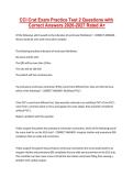 CCI Crat Exam Practice Test 2 Questions with Correct Answers 2026-2027 Rated A&plus;