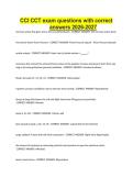 CCI CCT exam questions with correct answers 2026-2027&period;
