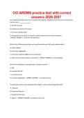 CCI ARDMS practice test with correct answers 2026-2027&period;